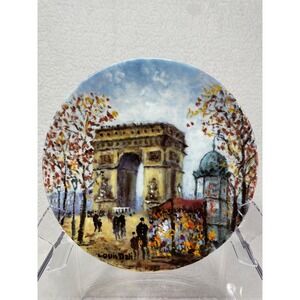 Louis Dale 'L' Arc De Triomphe' 8.5" Limoges  Porcelain  Plate EUC